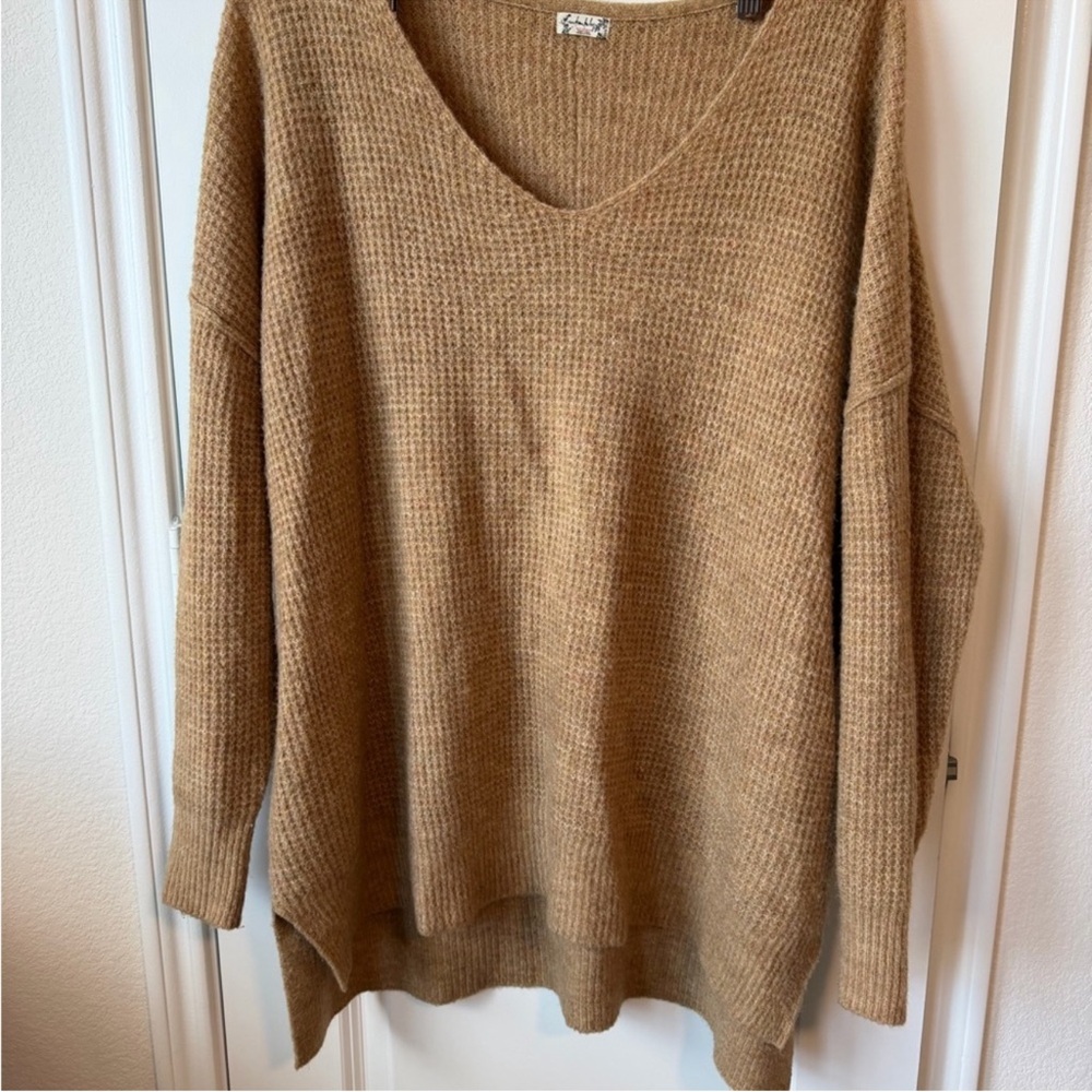 ⚡️NWOT Free People Oversized Thermal Waffle Sweater